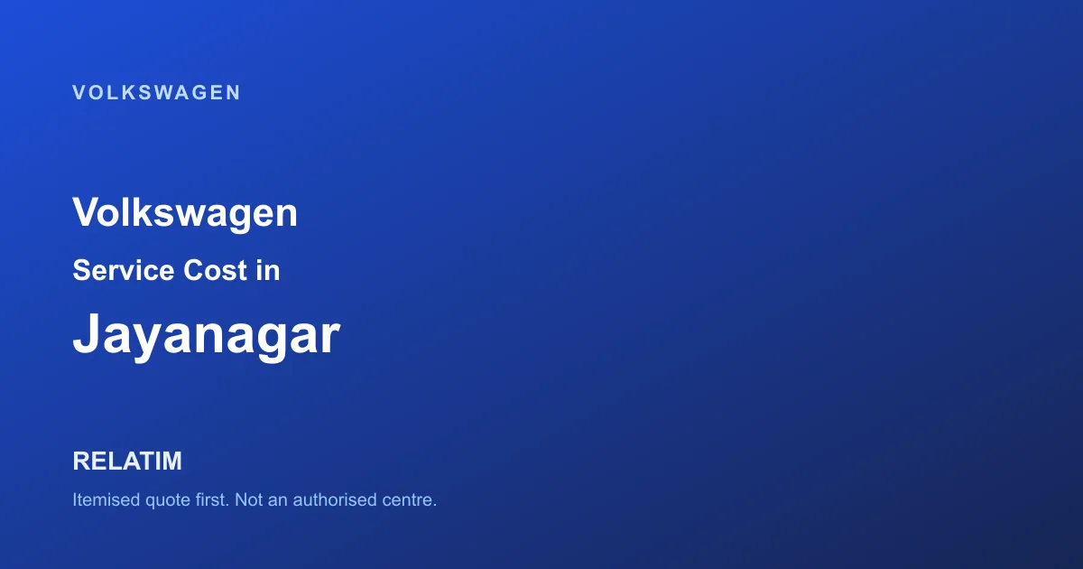 Volkswagen Service Cost in Jayanagar, Bangalore